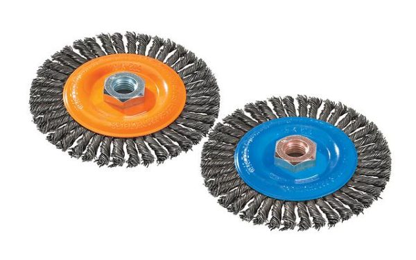 Walter WIRE WHEEL BRUSH, 4 X 1/4 X 5/8-11 X .020, STRINGER BEAD, STEEL (662980225479)