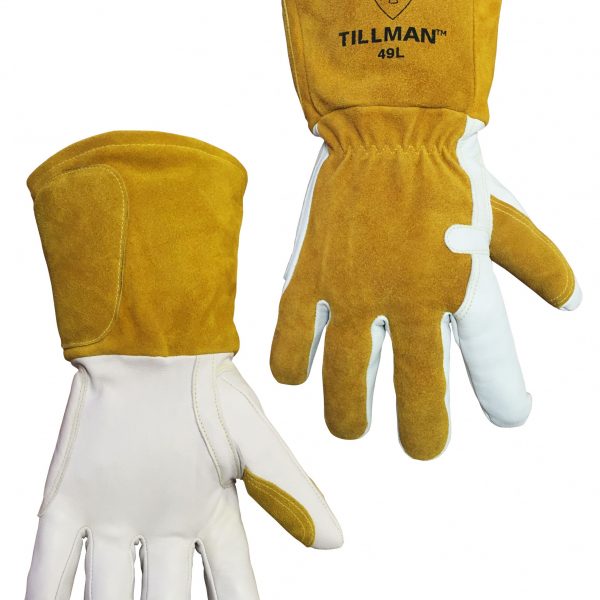 Tillman GLOVES, MIG, GOATSKIN LEATHER, FLEECE LINED, 5" CUFF, LARGE (49L)