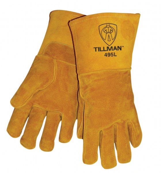 Tillman GLOVES, WELDING, PIGSKIN LEATHER, TOP GRAIN, COTTON/FOAM LINING, 14", EX-LARGE (495XL)