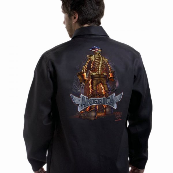 Tillman JACKET, FIRESTOP COTTON, 30", BLACK, "BACKBONE OF AMERICA", EXTRA EXTRA LARGE (90612X)