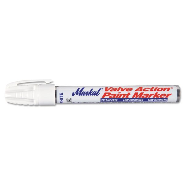 Markal VALVE ACTION PAINT MARKER, WHITE (MA-96820)