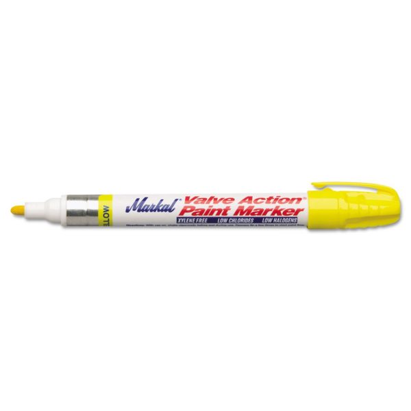 Markal VALVE ACTION PAINT MARKER, YELLOW (MA-VAPM-Y)