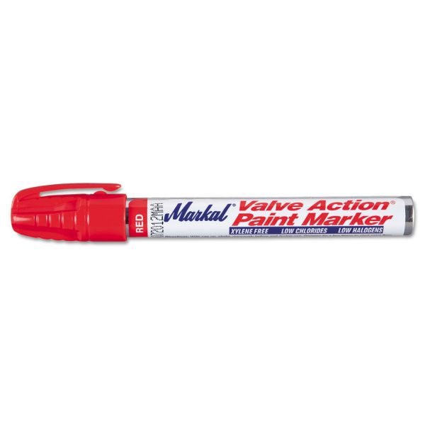 Markal VALVE ACTION PAINT MARKER, RED (MKL 96822)