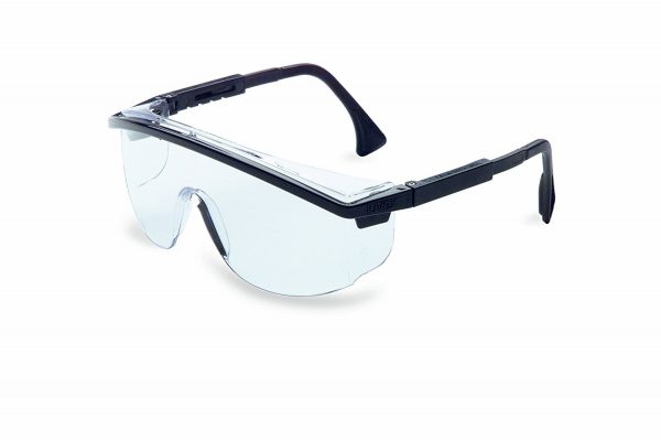 UVEX SAFETY SPECS, ASTROSPEC 3000, AJUSTABLE, BLACK FRAME, CLEAR LENS (763-S1359)
