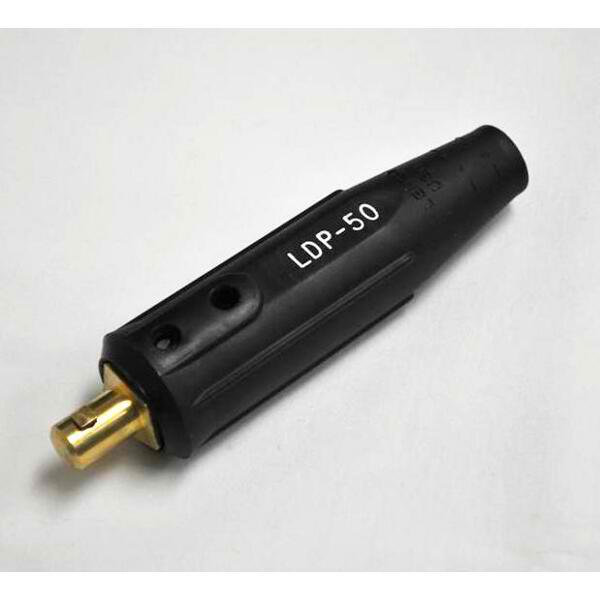 Lenco Welding Products CONNECTOR, MALE PLUG, DINSE STYLE, 50MM (LEN LDP-50M-BLK)