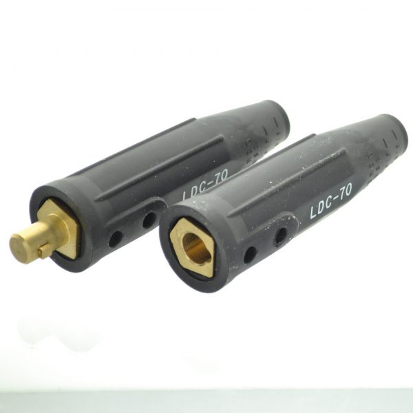Lenco Welding Products CABLE CONNECTOR, DINSE TYPE, COMPLETE SET, BLACK, 350 AMP, 1/0 THRU 2/0 CABLE (5440)