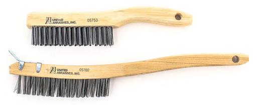 Sait / United Abrasives BRUSH, CLEANING, SMALL BRASS, 3 X 7 X .006 WIRE, WOOD HANDLE (5762)