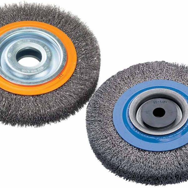Walter WIRE WHEEL BRUSH, BENCH, 8 X 1 X 1 1/4 X .0118, STEEL (662980170885)