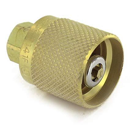 Rego Gas Equipment REGO SAFETY CHECK CONNECTOR, FORKLIFT CYLINDER, 1 1/4" F ACME X 1/4" FNPT (7141F)