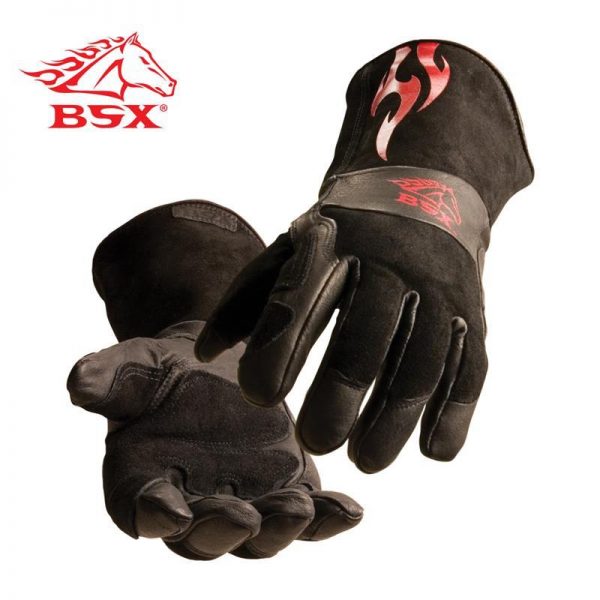 Revco Safety GLOVES, STICK/MIG, PREMIUM PIGSKIN, BLACK/RED FLAME, LARGE CMS #10159217 (RE-BS50-L)