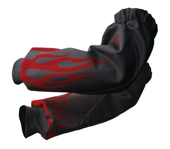 Revco Safety SLEEVES, FIRESTOP COTTON, 19", BLACK WITH RED FLAMES (RE-BX9-19S-BK)