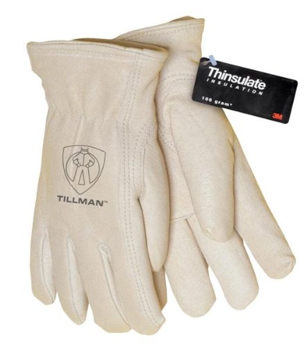 Tillman GLOVES, DRIVERS, PIGSKIN LEATHER, FULL GRAIN, THINSULATED, MEDIUM (1419M)