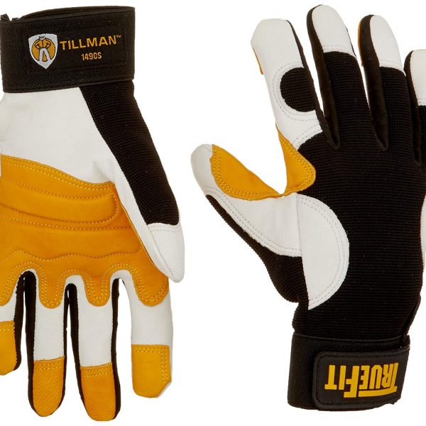 Tillman GLOVES, TRUE FIT ULTRA, GOATSKIN LEATHER PALM, SPANDEX BACK, ELASTIC/VELCRO CUFF, MEDIUM (1490M)