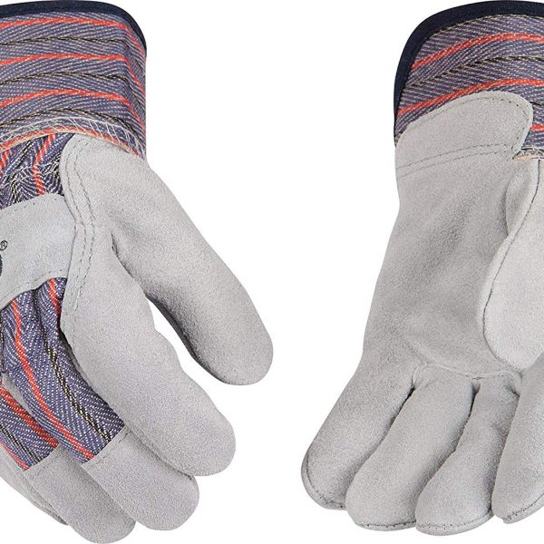 Tillman GLOVES, WORK, COWHIDE LEATHER PALM, CANVAS BACK, 2 1/2" CUFF, LARGE (1500Y)