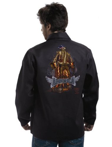 Tillman JACKET, FIRESTOP COTTON, 30", BLACK, "BACKBONE OF AMERICA", MEDIUM (9061M)