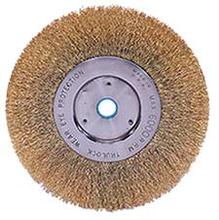 Weiler Brush & Abrasive WIRE WHEEL, CRIMPED WIRE, BRASS 6 X 1/2 X .005 X 1/2 ARBOR (WEI 01415)