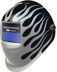 WeldMark HELMET, AUTO-DARKENING, STEEL WORKS, VARIABLE SHADE, SOLAR/BATTERY, SILVER (WEM SF8VS9-13H)