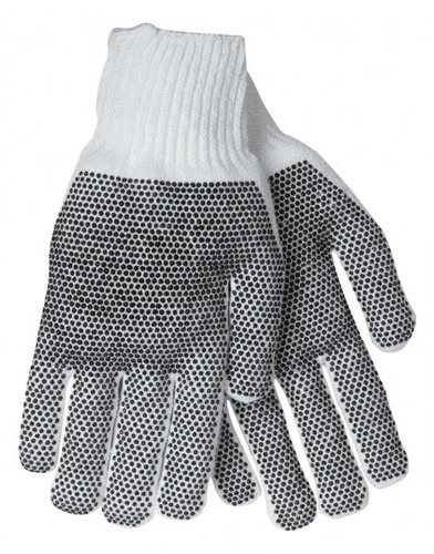 GLOVE, STRING KNIT WITH PVC DOTS LG. 8 OZ